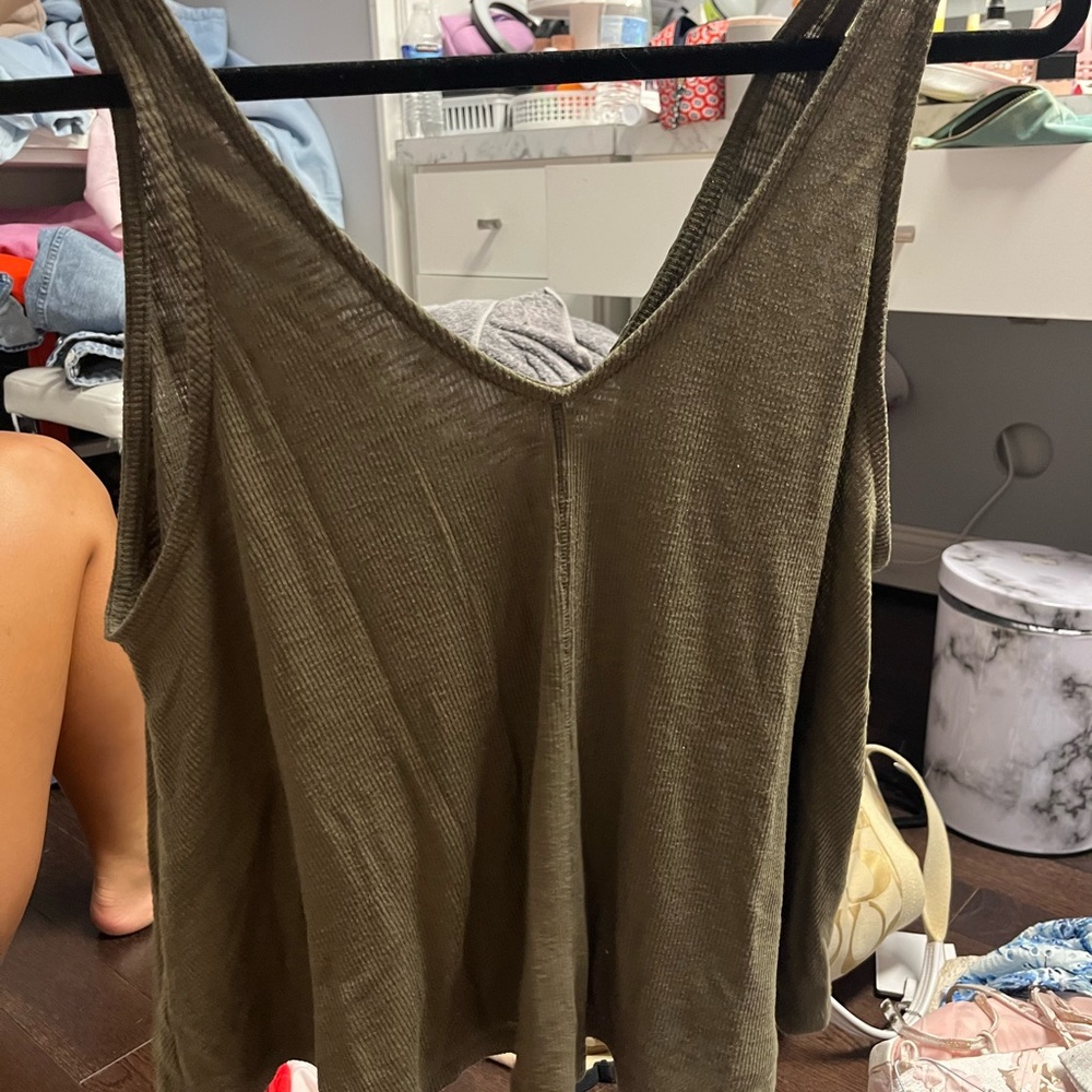 Olive Green Free people tank top